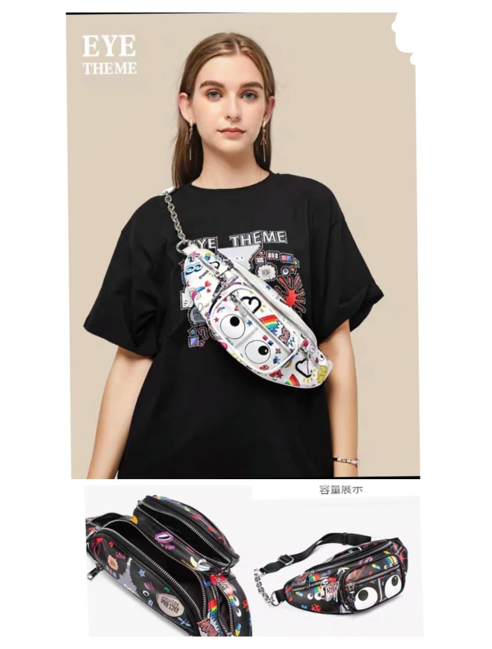 crossbody bag by eye theme