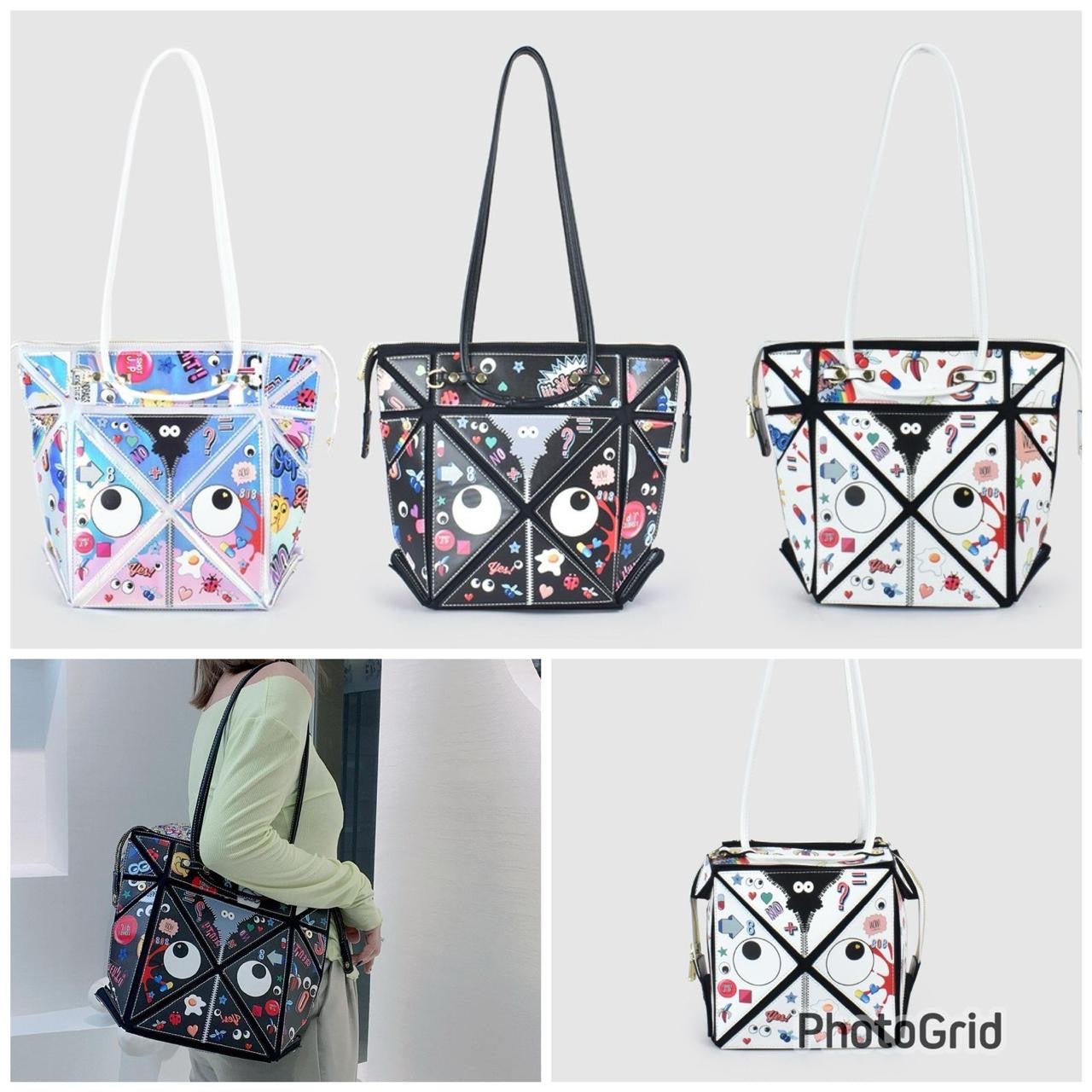 EYE THEME multi shape sling bag