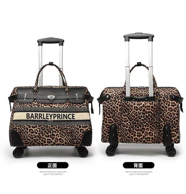 Leapord print Barrley prince cabin size trolley bag